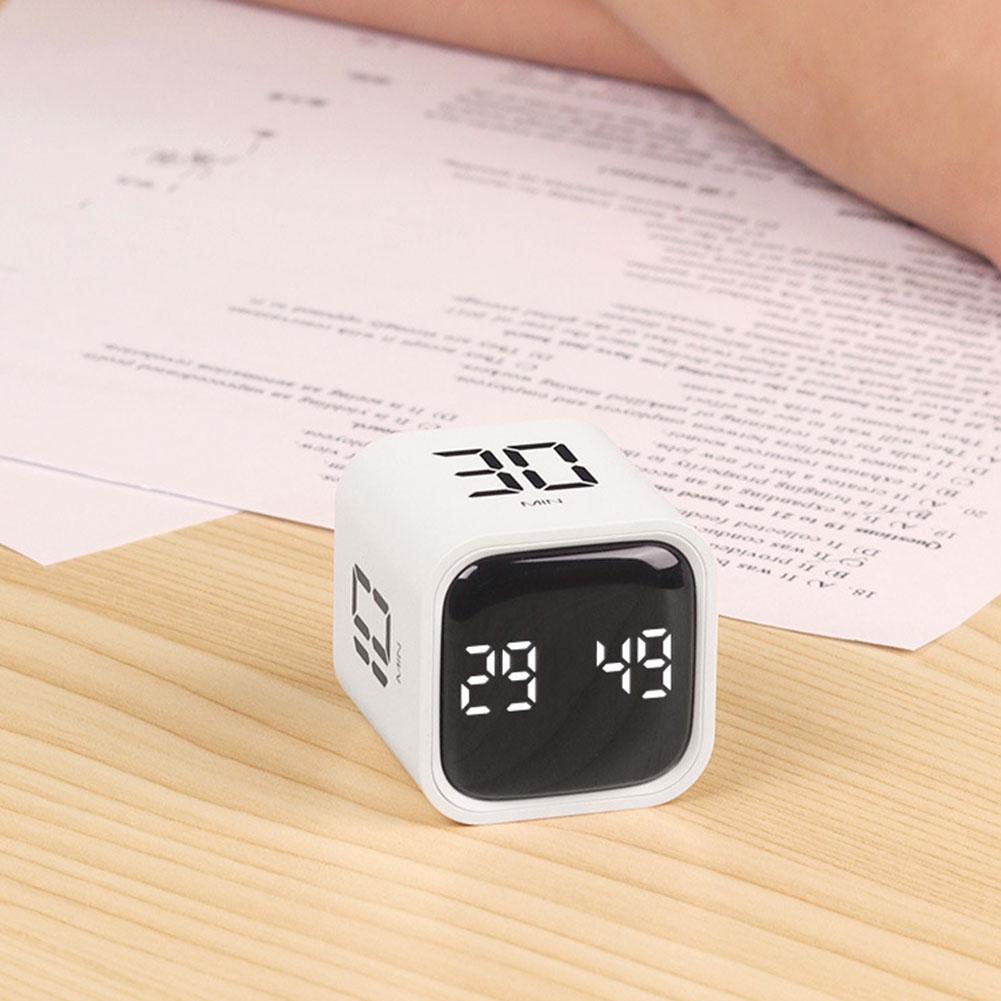 Productivity Cube Timer 5/10/30/60 Minutes and Custom Countdown Gravity Sensor Flip Timer Mini Kitchen Timer