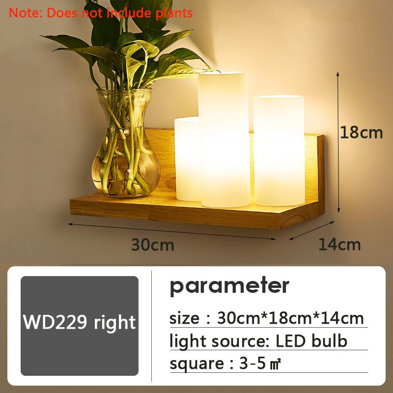 Simple Modern Sconce Wall Light Nordic Living Bedroom Foyer Reading Wood Lighting Bedside Aisle Home Indoor Background Wall Lamp