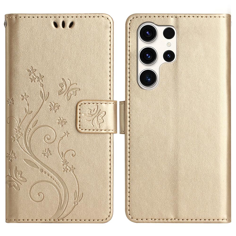 Pro pouzdro Samsung Galaxy S25 Ultra PU kůže Kryt peněženky na telefon s popruhem