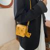 Bolso Bandolera de Bloque de Queso Lindo Triángulo Cuadrado Cartera de Queso Bolso Pequeño Bandolera con Correa Ajustable para Monedas Llaves Pintalabios