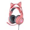 SY-G25 Casque Filaire Sensible Réduction de Bruit Oreilles de Chat Détachables 3.5mm USB Omnidirectionnel Casque Gaming pour Ordinateur Portable