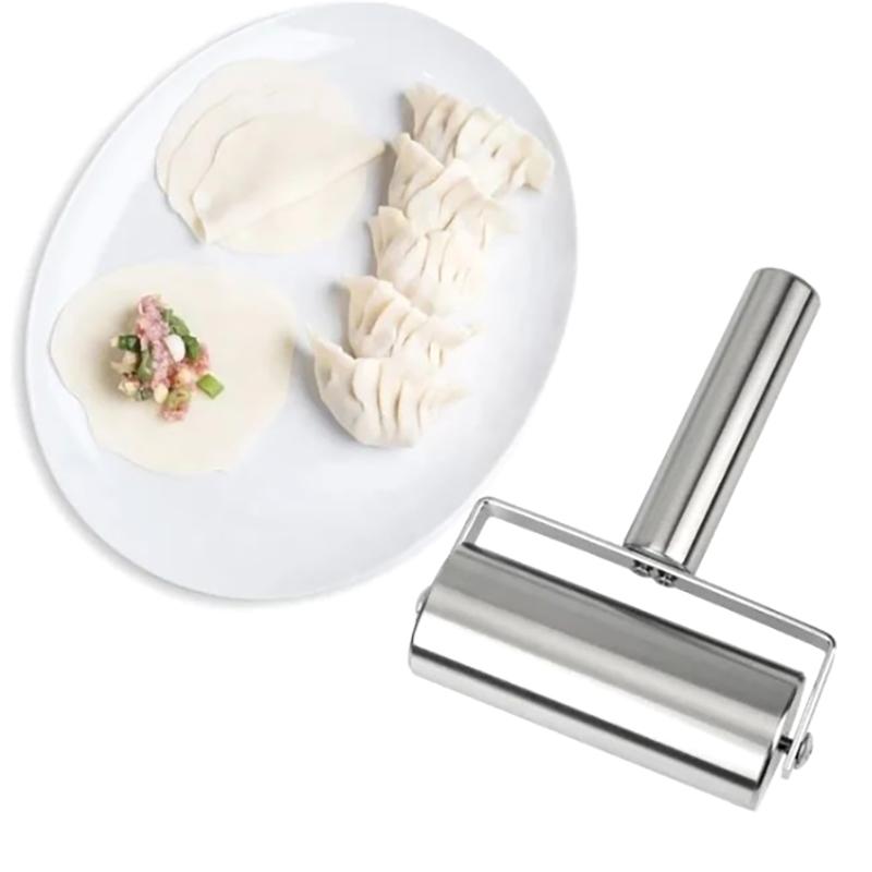 

Двойная скалка из нержавеющей стали с антипригарным покрытием для теста, ролик для теста, кухонная машина для приготовления пельменей, лапши, пиццы, пирогов, инструменты для выпечки