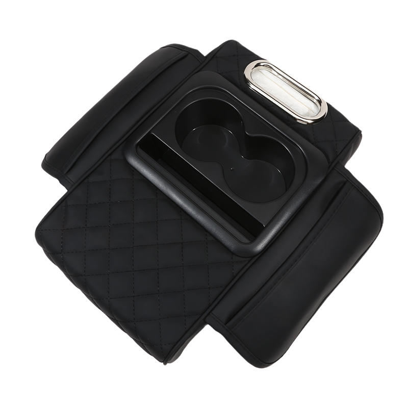 1 Pc Car Armrest Cushion With Cup Holder Car Armrest Elbow Height Pad Side Extension Cushion For Car SUVs Trucks