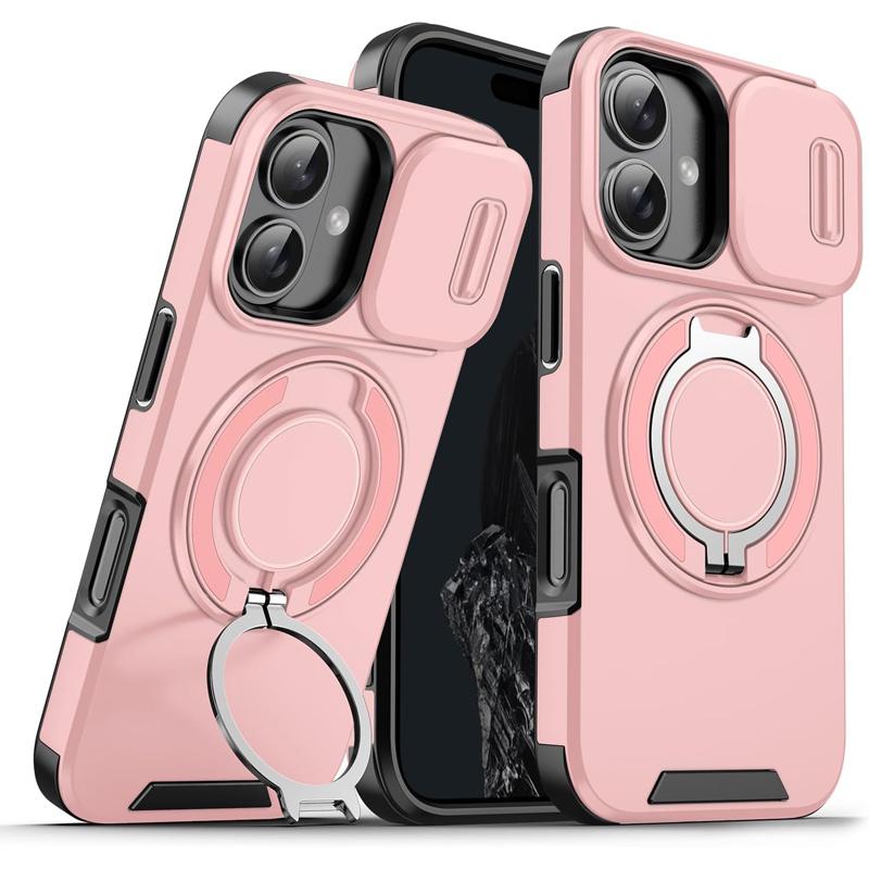 Shockproof Heavy Hard Case with Stand for iPhone 16 Pro Max 15 Pro Max 14 Pro Max