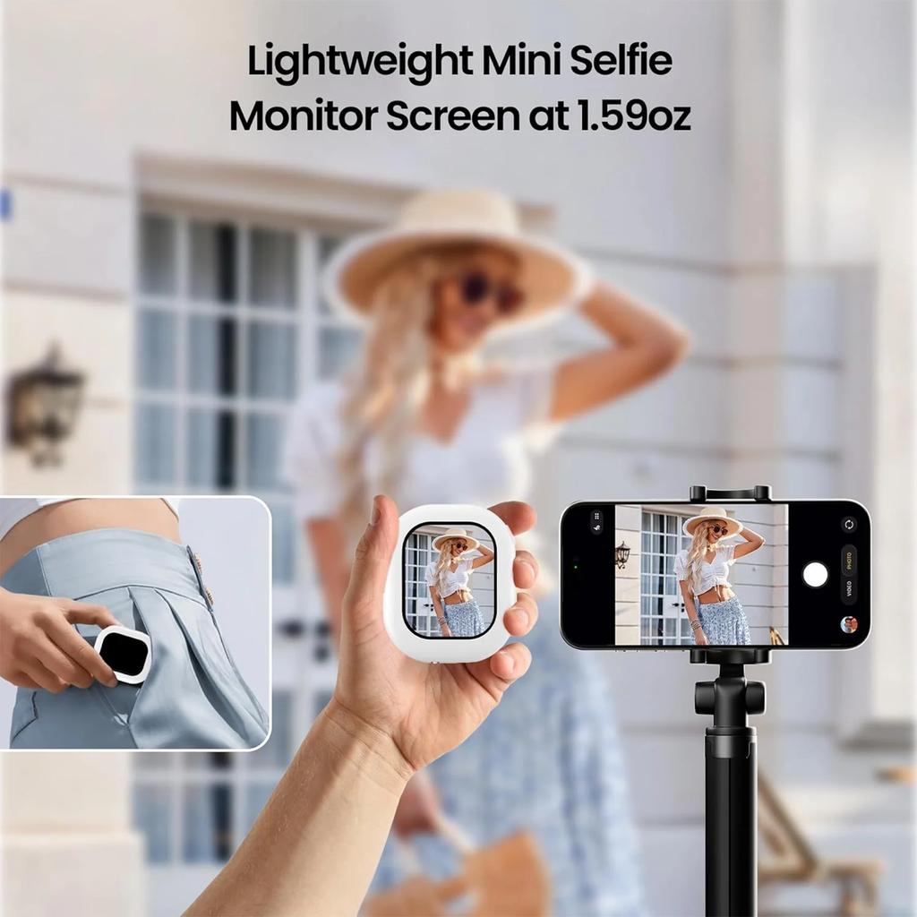 Vlog Selfie Monitor Screen Vlog Magnetic Video Recording For Phone & Android Wireless Mirroring Content Creator Live Stream