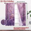Set Of 2 Flat Printing Curtains Without Rod Pink Paradise Holiday Printed Yarn Decorations Outdoor Curtain Polyester