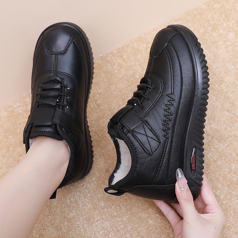 

Зимние женские хлопковые ботинки, мягкая подошва, износостойкие, морозостойкие, теплые, удобные, бесплатная доставка, женская обувь 35 чёрный