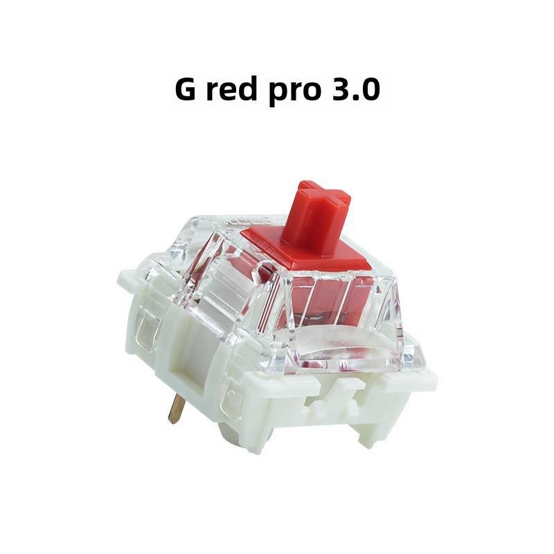 Gateron PRO 3.0 Mechanical Keyboard with Hot-Swappable Axis: Black, Tea, White, Silver, Double Spring Yellow, and Cream Shell.