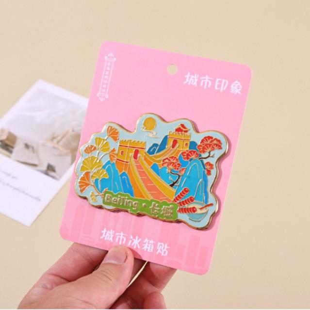 Beijing Forbidden City & Great Wall Magnet: Souvenir Featuring Temple of Heaven, Summer Palace, and Tourist Map Design