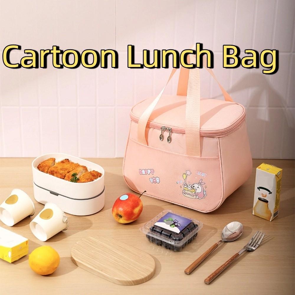 Waterproof Insulated Thermal Bag Cute Picnic Handbag Fashion Cartoon Lunch Bag Men Women