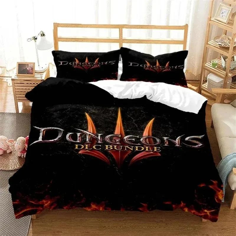 Comforter 3D Print Game Diablo Bedding Set Comforter Bed Set King Queen Twin Size Boys Girls Adult