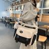 Large Capacity Crossbody Canvas Bag Waterproof Nylon Schoolbag For Female Students One-Shoulder Tote Bag
