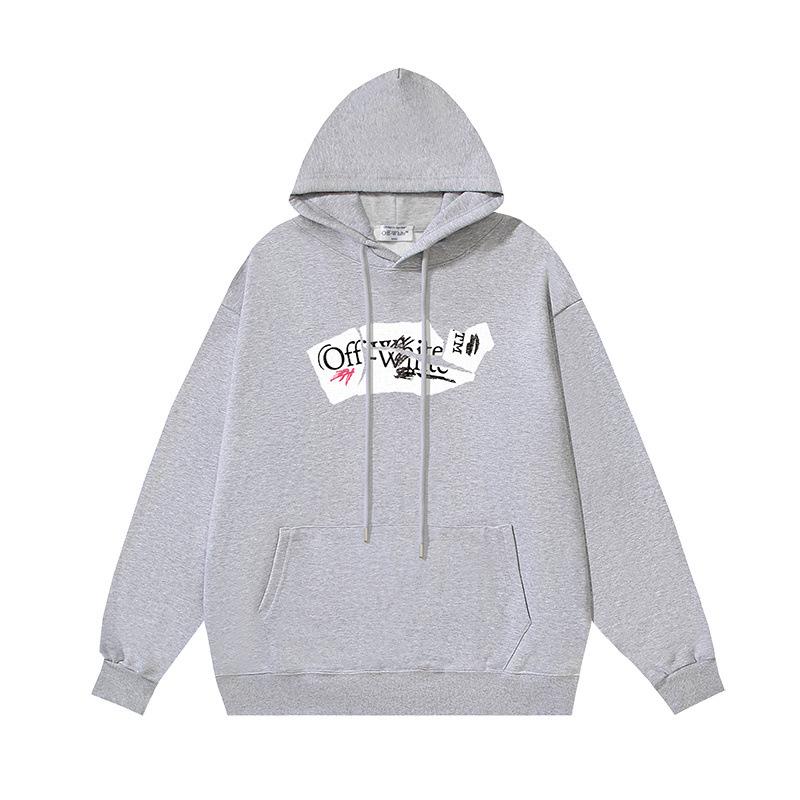 1928 Off-White 2025 Autumn/Winter New Broken Paper Arrow Printed Hoodie for Men and Women