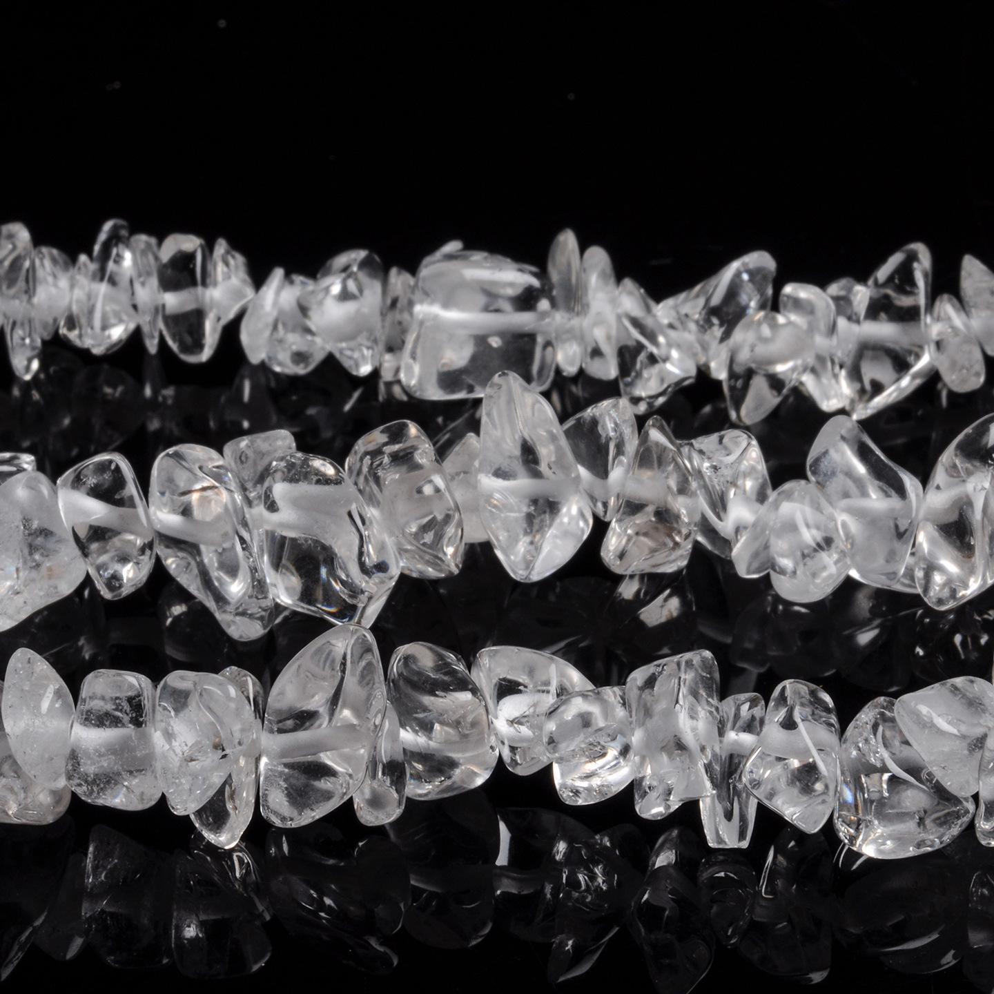 Белые хрустальные чип-бусины для DIY-украшений - Неправильные россыпные бусины с отверстиями для браслетов и ожерелий