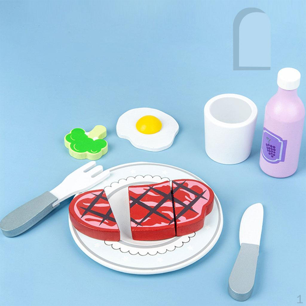 Breakfast Toys Kitchen Educational for Toddlers Birthday Gift синий