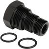 1/2-28 Female To 3/4-16 13/16-16 3/4 NPT Male Hose Adapter Reducer Fitting Connector Aluminum Black
