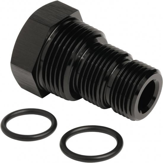 1/2-28 Female To 3/4-16 13/16-16 3/4 NPT Male Hose Adapter Reducer Fitting Connector Aluminum Black