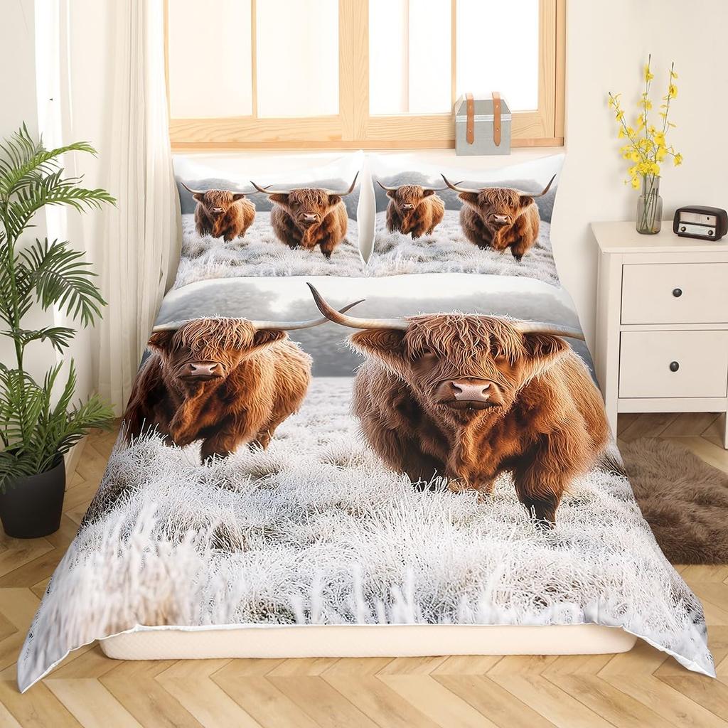 Cow Duvet Cover Sets For Children Comforter Covers Lightweight Down Room Decor Queen Size 2 Pillowcases 1 Duvet Cover No Quilt