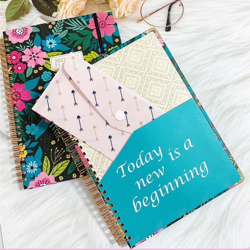 Agenda A5 2023 Planner Quaderno a Spirale Programma Diario Cancelleria Blocchi Appunti Kawaii Album da Disegno Accessori Scolastici Diario di Bilancio