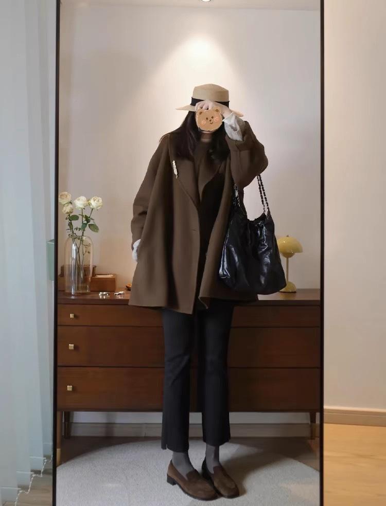 Suede Matte Retro Women's Flat British Style Small Leather Shoes Genuine Leather Beanie Shoes