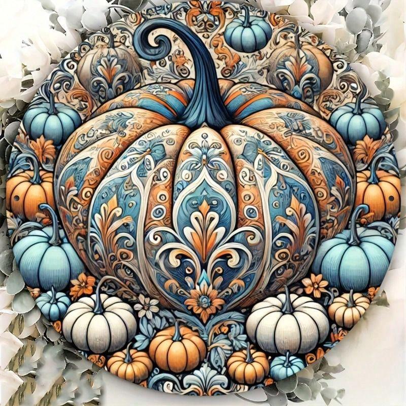Metal Tin Sign Floral Pattern Wall Art Home Decor 20x20cm