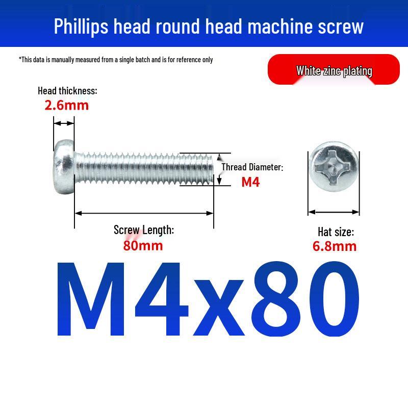 GB823 Phillips Round Head Machine Screw for Switch Socket Panel Junction Box