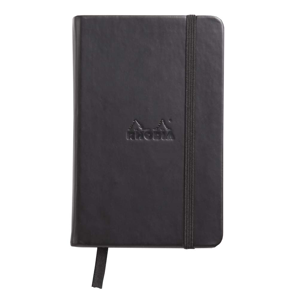 

Rhodia WEBNOTEBOOK Notebook, A5, Horizontally Ruled, 192 Pages, Italian Faux Leather Hardcover, Black, cf118069
