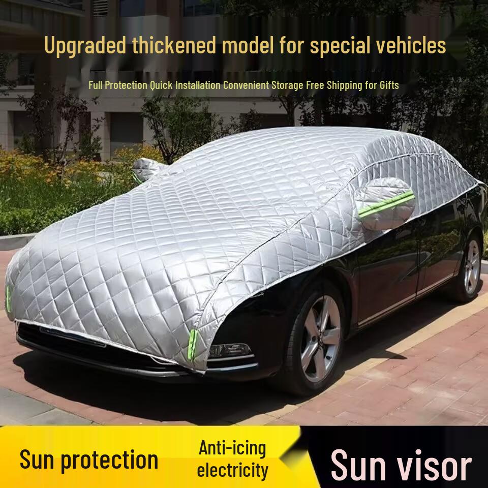 

Утолщенный хлопковый чехол для автомобиля: Защита от града, Получехол SUV серебряный