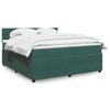 VidaXL Slat Bed Base and Mattress Dark Green 200x200cm Velvet 3287845