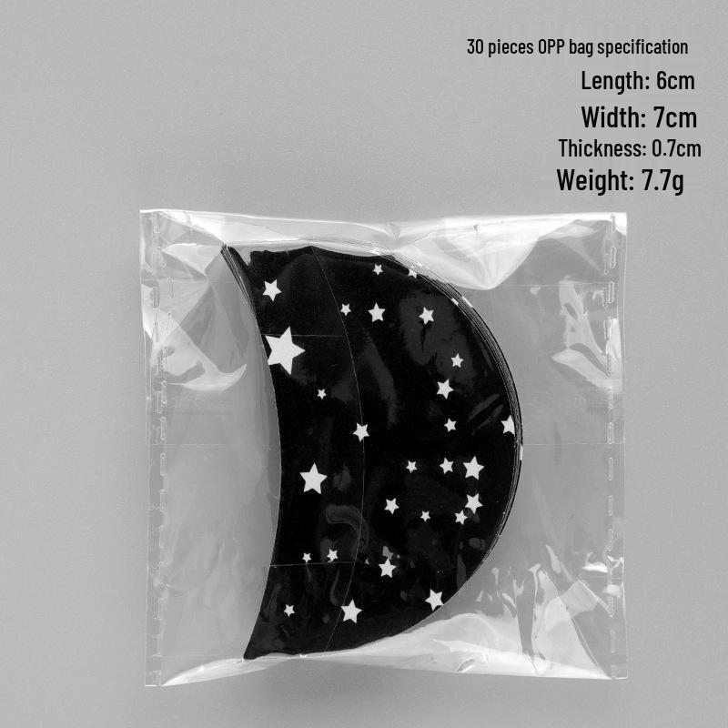 Black Printed Eyelash Extension & Eyeshadow Isolation Stickers - Non-woven, Disposable Removal Tools