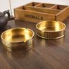 Chinese-style Large Wuniu Ashtray Swastika Pattern Copper Handicrafts Recruit Rice Small Copper Cylinder Paper Pattern Ashtray Decorative Ornament