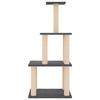 VidaXL Arbre à chat avec griffoirs en sisal gris foncé 111 cm 171734