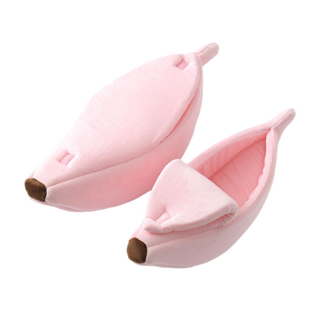 Cloth Banana Shape Pet Cat Bed House Fun And Cozy Hideout For Feline Friend Durable Fabric