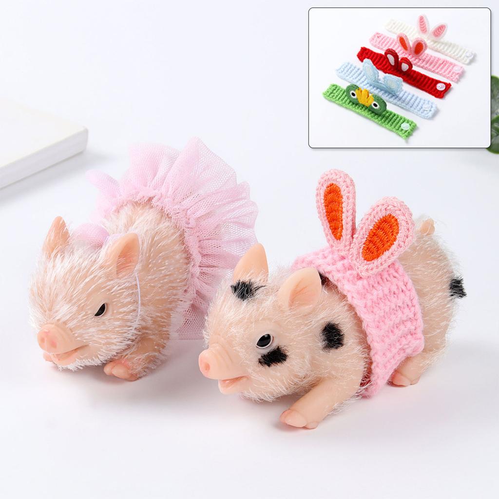 Handmade Realistic Pig Figure Toy Animal Figure Dolls Squeeze Piggy for Stress Relief Animal Figurine Kids Cognitive Toy
