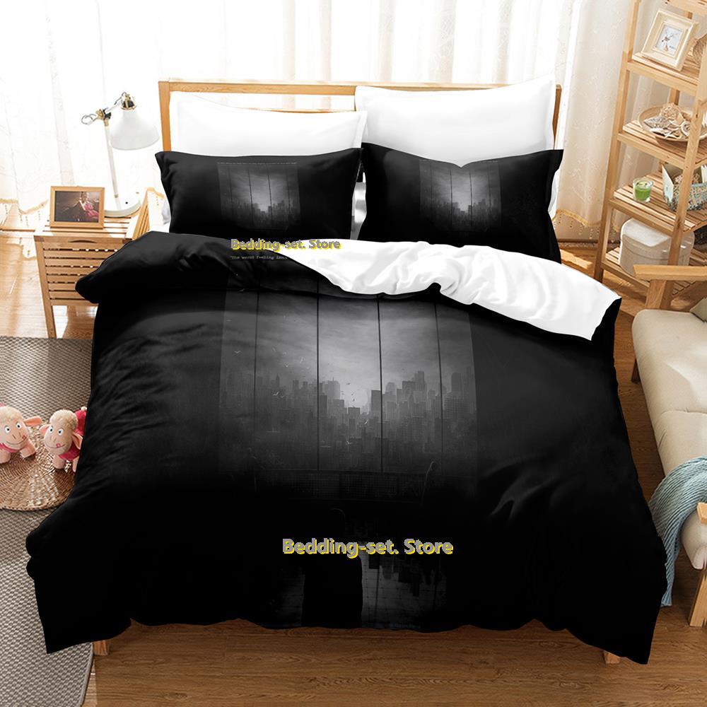 Comforter Dark Emo Bedding Set Single Twin Full Queen King Size Bed Set Adult Kid Bedroom s 3D Print Anime Bed