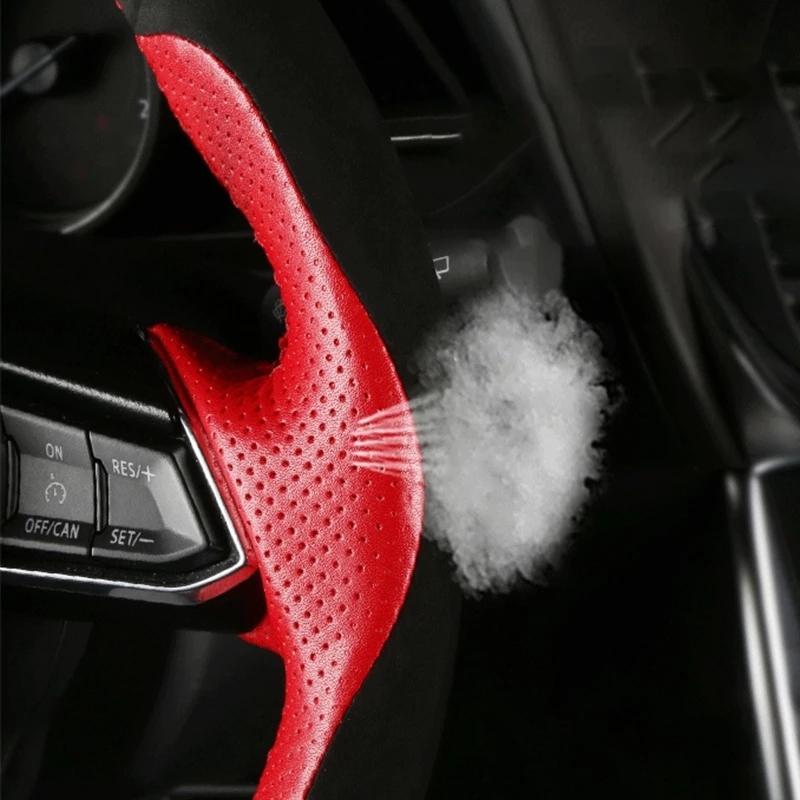 ABJ1 Custom DIY Car Steering Wheel Cover 100% Fit For Honda Accord 10 2018 2019 Insight 2019 Auto Interior Accessories Steering Wrap
