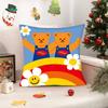 1PC W-Wiggle Wiggles Smile Flower Pillow Case Square  Bedroom Sofa Leisure Comfort Cushion Car Home Decoration Pillowcase 40x40