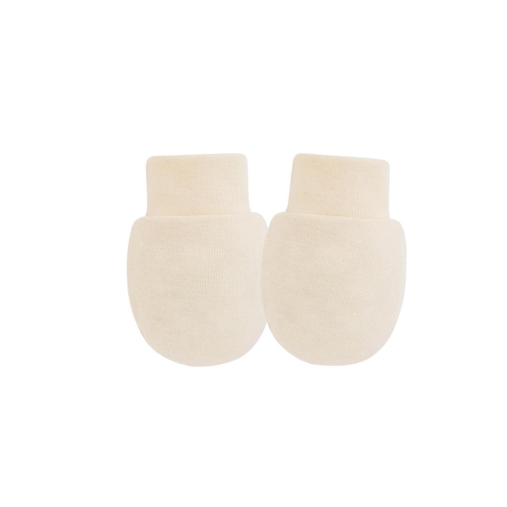 Newborn Baby Solid Color Anti-Scratch Gloves Set for All Seasons (0-3 Months) - Europe & US