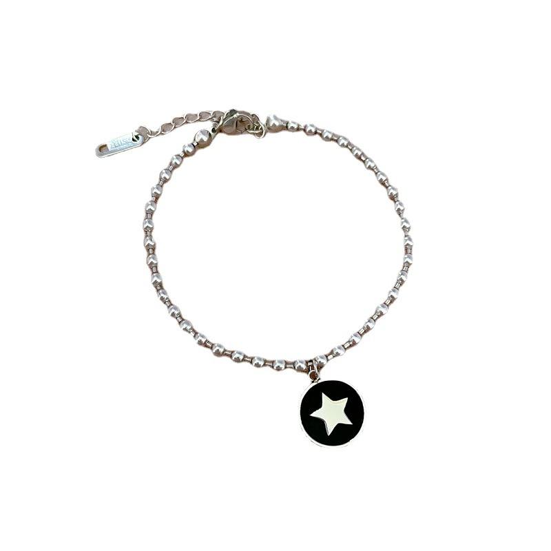 Dongmen Personalized Disc Pentagram Fritillary Round Bead Bracelet Female Retro Girlfriend