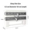 3 In 1 Kitchen Cling Film Storage Rack with Cutter Tin Foil Rack Wall-Mounted Paper Towel Rag Organizer