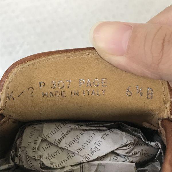 Italy COACH Signature Leather Clog Mule 6.5B 23-23.5 Gray Handmade(USED)