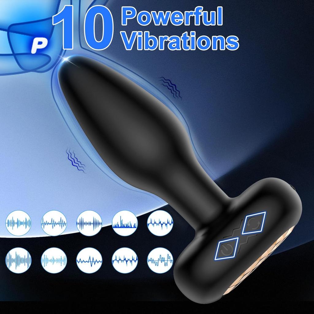 Female Wireless Remote Vibrating Butt Plug Anal Vibrator Sex Toys for Women G-spot Nipple Stimulation Ass Dildo Prostate Masturbation Men and Couples