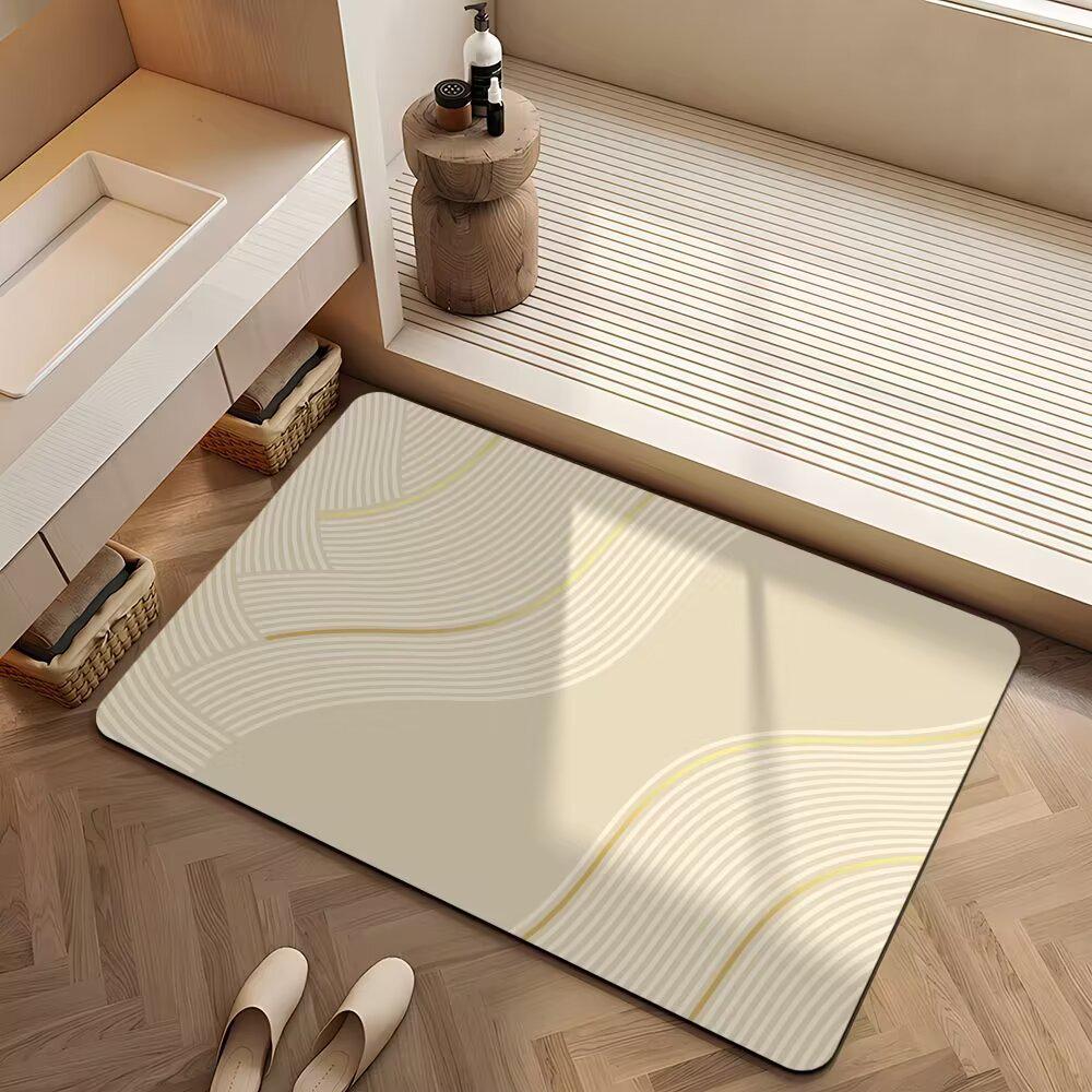 Bathroom Quick-Dry Non-Slip Diatom Mud Mat - Absorbent Soft Foot Pad for Toilet Door