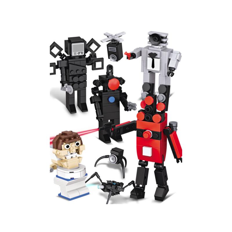 Skibidi Mutant Titan Camera Building Block Cartoon or Game Doll Kids Toys Speaker Camera Titan TV Clock Toilet Bricks Man Model