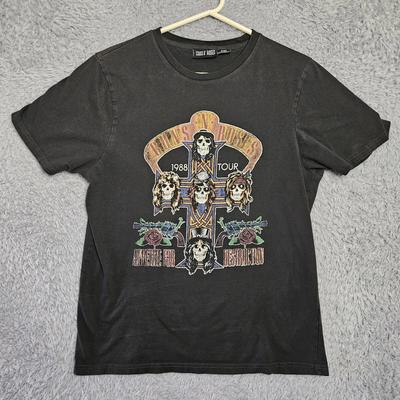 Vintage Guns N Roses 100% Cotton T-shirt Mens Tees Top Y2K 1988 Tour Reproduction Men XL (Fits Like Large)
