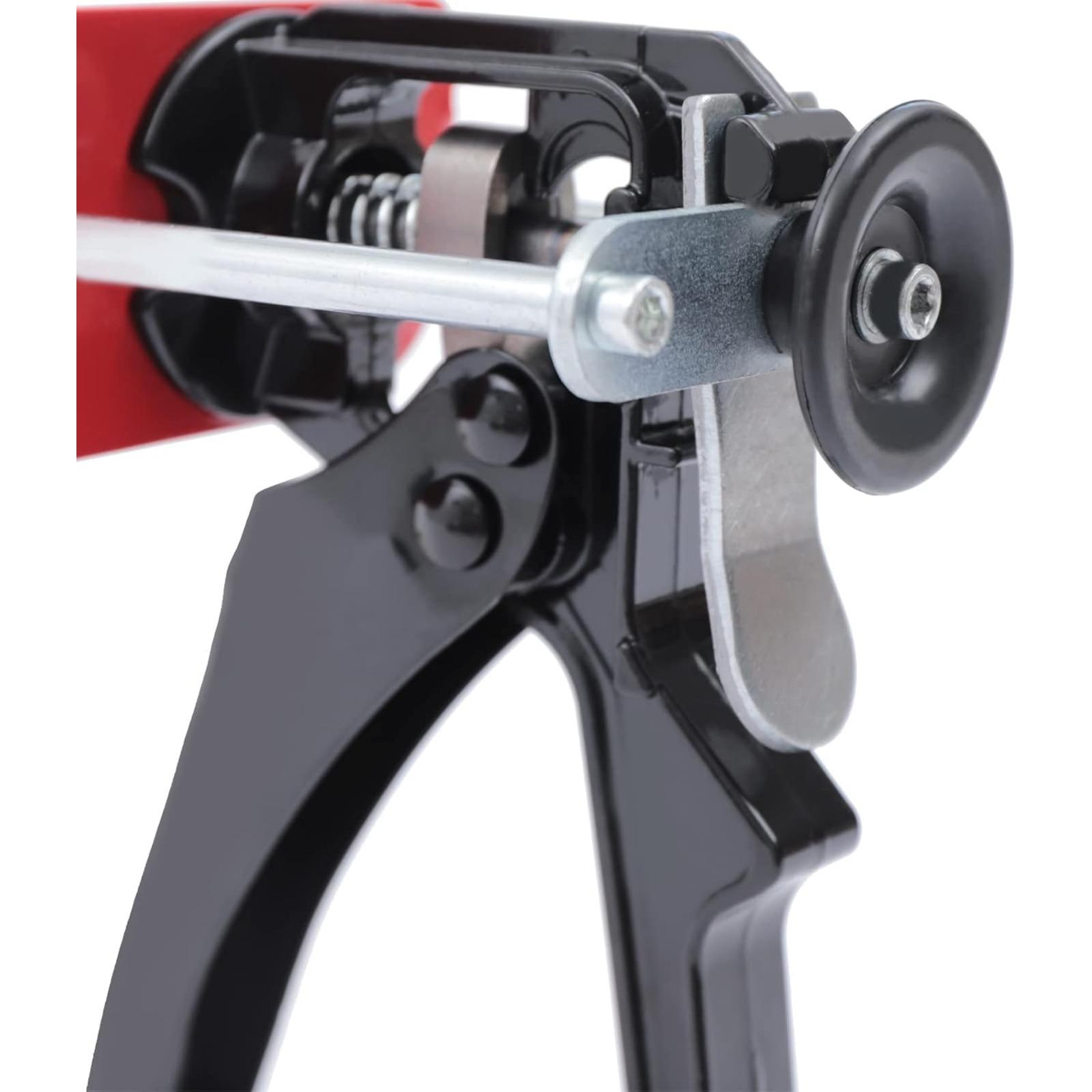 

12-дюймовый пистолет для герметика, 400 мл двухкомпонентный герметик, не капающий, модернизированный ручной двухкомпонентный эпоксидный пистолет из нержавеющей стали United States