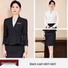 Chic Professional Women's Skirt Suit - Elegant Spring/Autumn Beauty Salon Front Desk Uniform