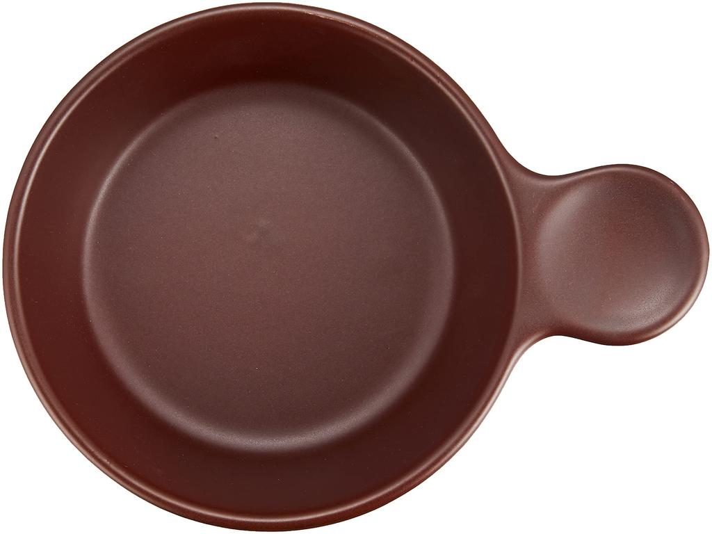 Reddish-brown, One-handed Gratin and Ajillo Pot, 15cm Diameter, Suitable for Direct Heat, Made In Japan, Mino Ware