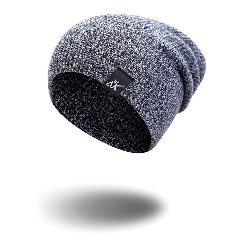 Unisex Women Men Camping Hat Winter Beanie Baggy Warm Wool Ski Cap Line Fleece