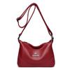 Women's bag new urban simple messenger bag soft leather simple shoulder medium and old handbag
